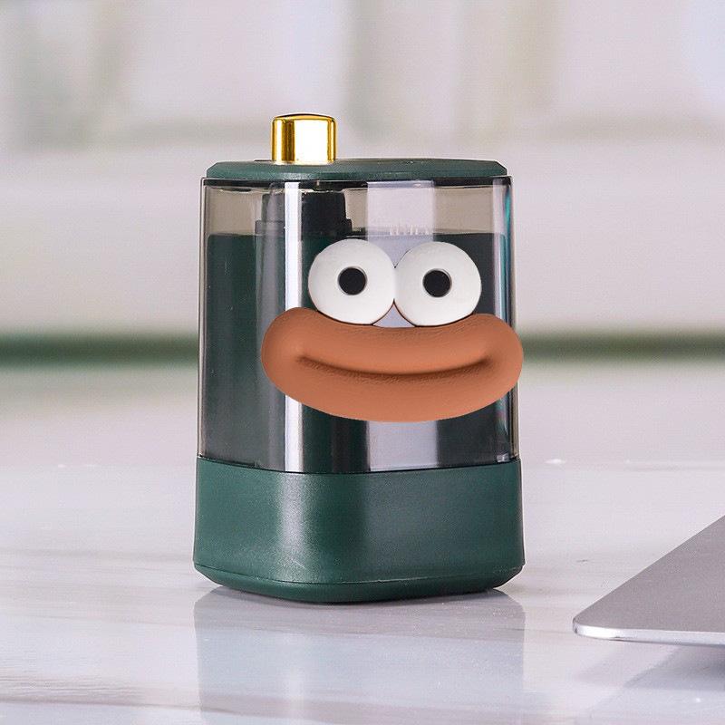 "Zahnstocherspender poppt automatisch heraus, Haushaltsaufbewahrung, Kreatives und niedliches Kunststoff-Zahnstocherglas, Drucktyp-Zahnstocherbox"