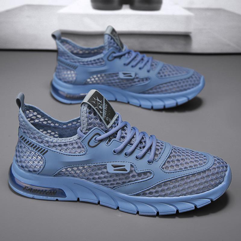 Summer new hollow mesh shoes breathable sports running shoes casual lace-up