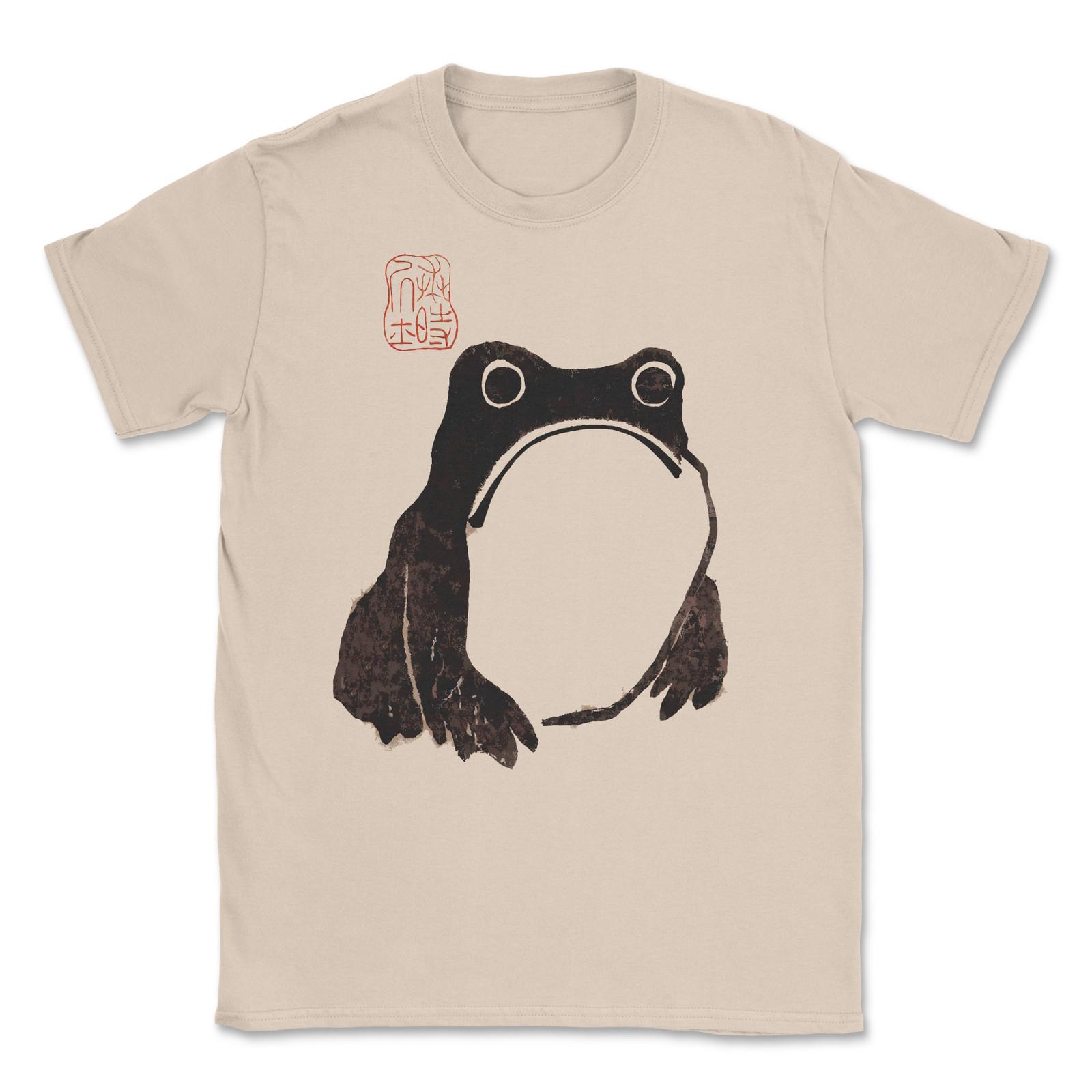 Sad Frog T-Shirt Unimpressed Frog tshirt, Grumpy Frog shirt - Japanese Aesthetic S разноцветный