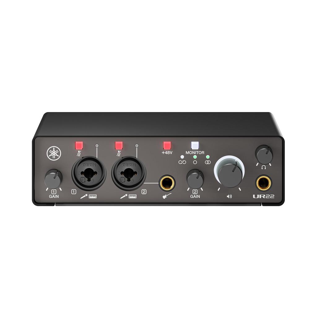 YAMAHA UR22MK3 B USB 2.0 Audio Interface, 24-bit/192kHz, 2-in/2-out, Loopback Function, for Music Production, Recording, and Streaming, Black