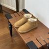 Zhou Dongyu cowhide snow boots women's thermal cotton shoes original women's shoes winter thickened short tube