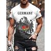 3D PrintedT-Shirt For Men German Flag Pattern Tees Summer O-Neck Tops Unisex T Shirts Short Sleeves Kids Clothing