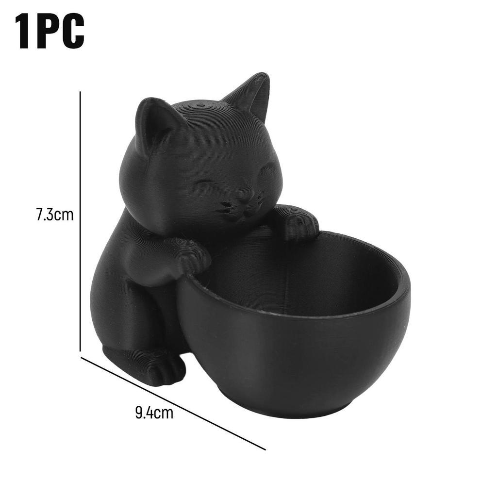 Black White Cat-Shaped Pot Cute Animal Desktop Succulents Ornament Plant Pots Flowerpot Potting Home Garden Offices Accessories