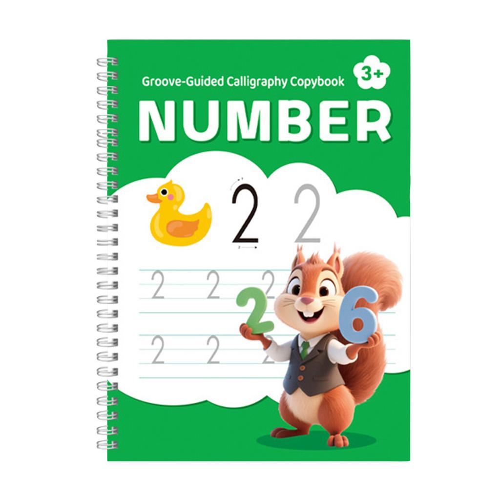 This Grooved Writing, Suitable For Children Aged 3-8, Features Deeply Grooved Writing Exercises—including Letter, Number, And Drawing Pract