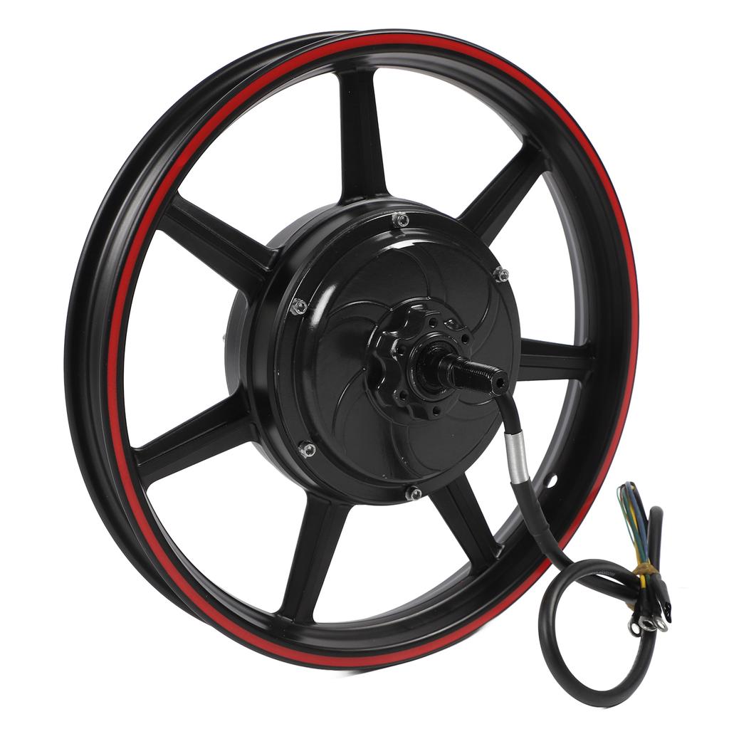 16 Inch Dual Hall Brushless Hub Motor 48v‑72V 800‑2000W DC Disc Brake Motor for Electric Motorcycle Scooter