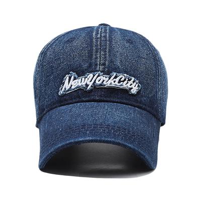Men Denim Baseball Cap Women Spring Summer Sun Hat Cap Embroidery Ponytail Panama Cap Snapback Hat Visor Hats