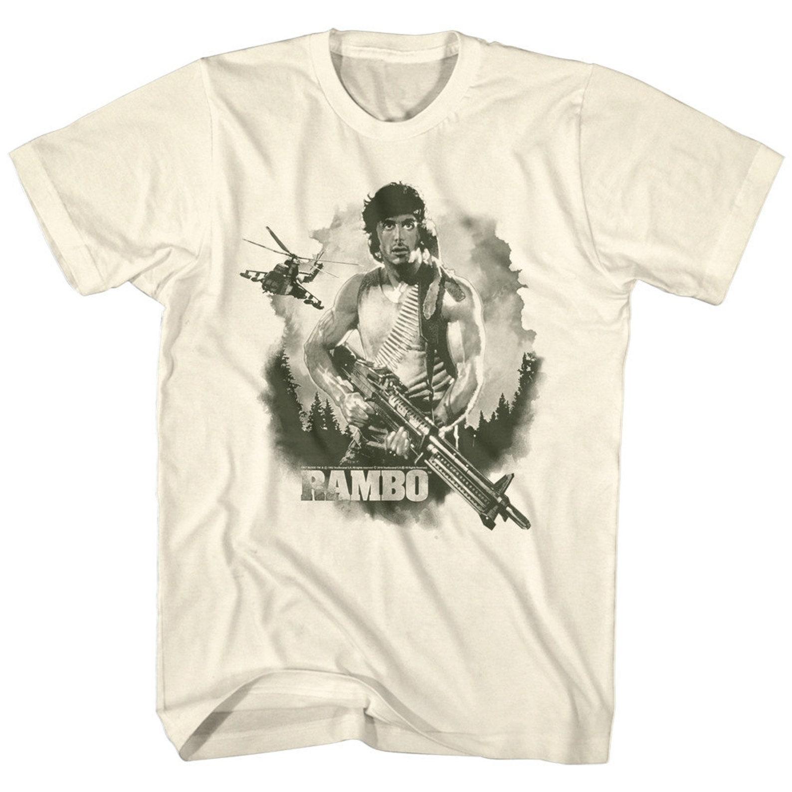 Rambo Watercolor Natural Adult T-Shirt 4XL