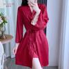 Sexy pajamas women's summer 1011 new ice silk thin lace nightdress with chest pad sexy temptation suspender skirt