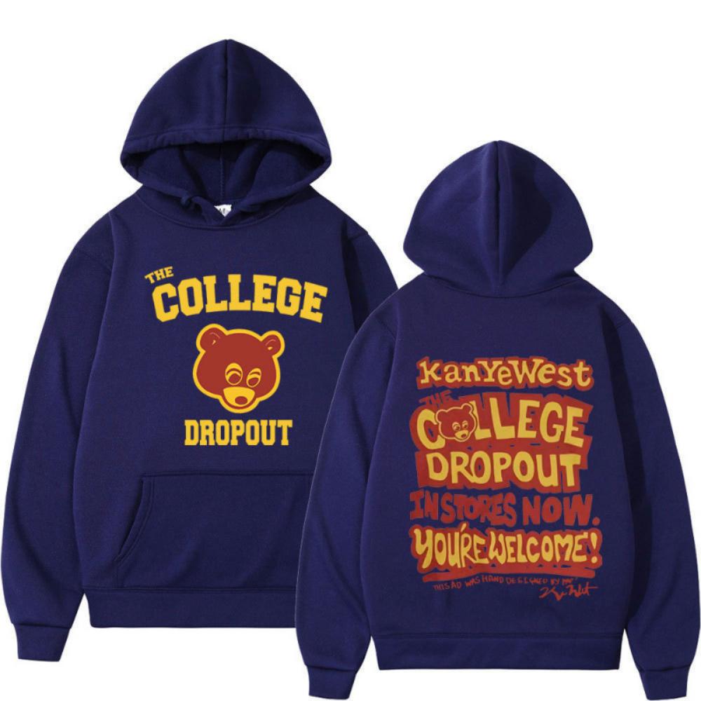 Kanye West College Dropout Hoodie Musikalbum beidseitiger Hoodie