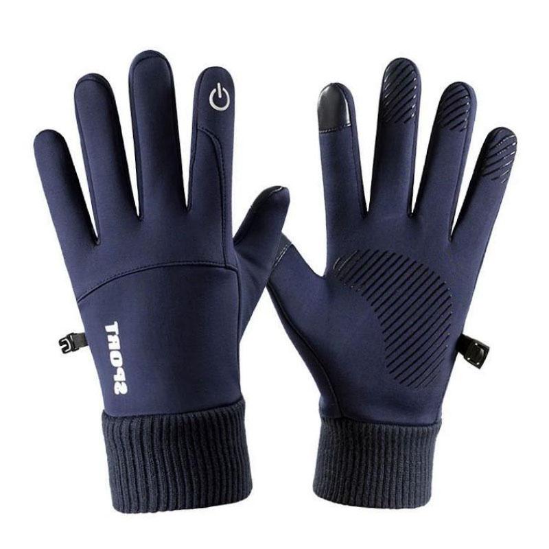 Promotion Winter Warm Full Fingers Waterproof Cycling Outdoor Sports Running Motorcycle Ski Touch Screen Fleece Gloves