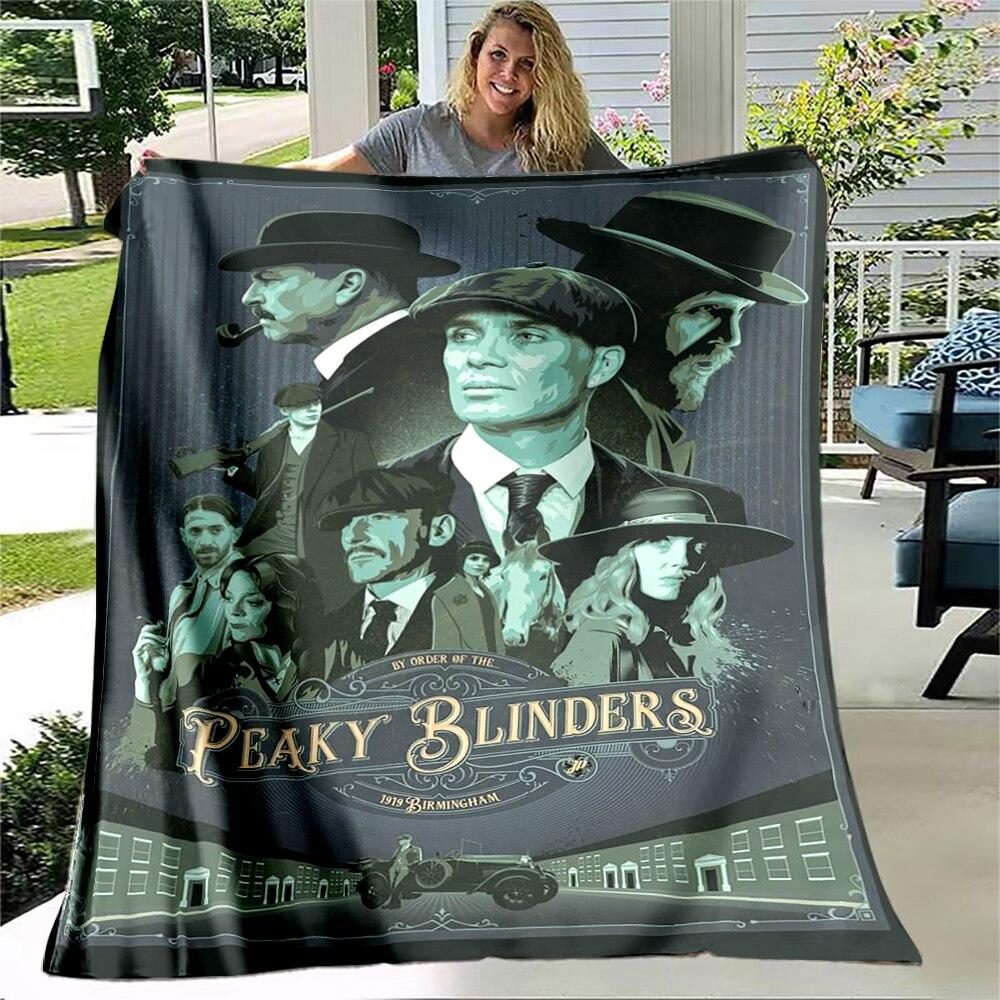 Peaky Blinders Soft Flannel Thin Blanket Popular Gangster TV Blanket Portable Home Travel Office Lunch Break Throw Blanket