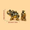 Figuras de Metal de Elefante em Latão Elefante Auspicioso Decoração de Mesa para Sala de Estar Mini Figuras de Elefante Acessórios Miniaturas