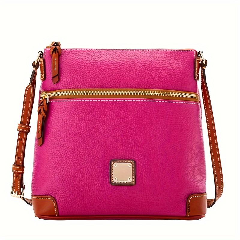 Retro Messenger Bag For Women, Simple Vegan Leather Purse, Classic Style Shoulder Bag