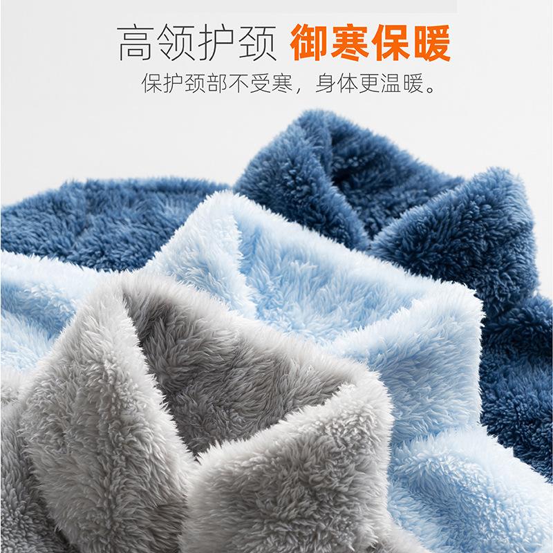 Double-sided Fleece Jacket Women's Fleece Thermal Top Fleece Autumn and Winter Sweater Zipper Fluffy Clothes