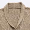 2024 Europäische Größe Frühling/Herbst Strickjacke: Zopfstrick, Langarm, Trendiger Verdickter Pullover