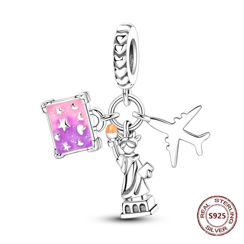 Copper Luminous Fireflyzircon Colorful Butterfly Sunflower Cat Dog Charms Beads Fit Diy Bracelets Jewelry Gift