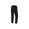 Li Ning Solid Color Drawstring Mid Waist Casual Knit Sports Pants Women Bottoms Black AKLU834-5