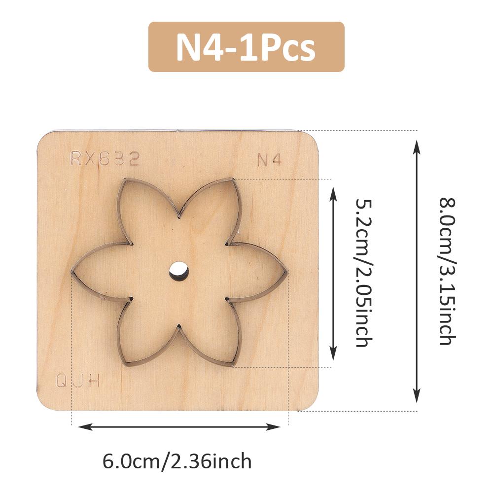 1Pcs Artificial Leather Punching Cutting Die For Maple Leaves/Ginkgo Leaves/Petals/Four-Leaf Clover, DIY Hand Cutting Craft Tool
