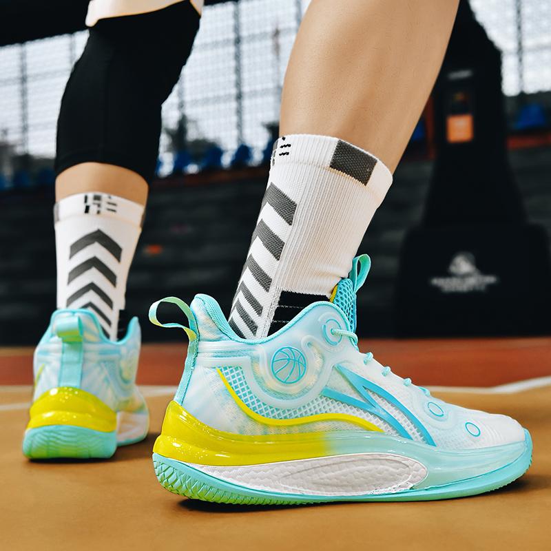 Basketballschuhe für Herren, atmungsaktiv, dämpfend, rutschfest, tragbar, Laufschuhe, Fitnesstraining, sportliche Basketball-Sneakers für Damen