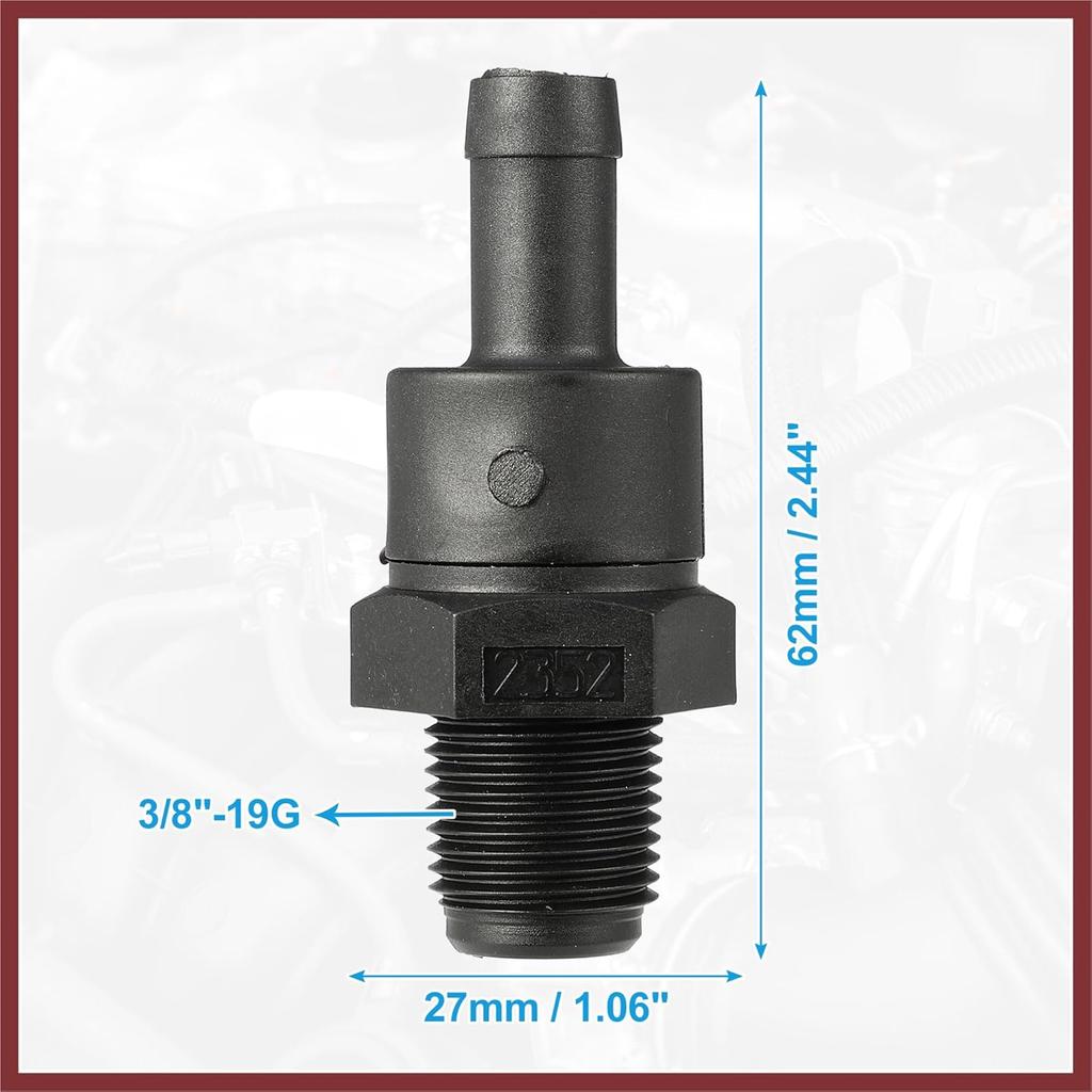 PCV Valve Exhaust Positive Crankcase Ventilation Valve Fittings for Chrysler PT Cruiser 2.4L 2001-2010 for Jeep Wrangler 2.4L 2003-2006 No.4777240AD
