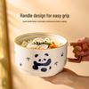 ZISIZ Cartoon Ceramic Bowl with Lid