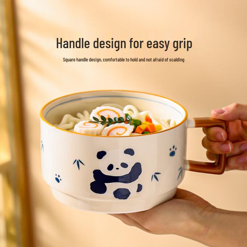 ZISIZ Cartoon Ceramic Bowl with Lid