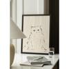 THE POSTER CLUB Art Print Cat 30x40cm by Oamul Nordic Minimalist Poster Home Decor