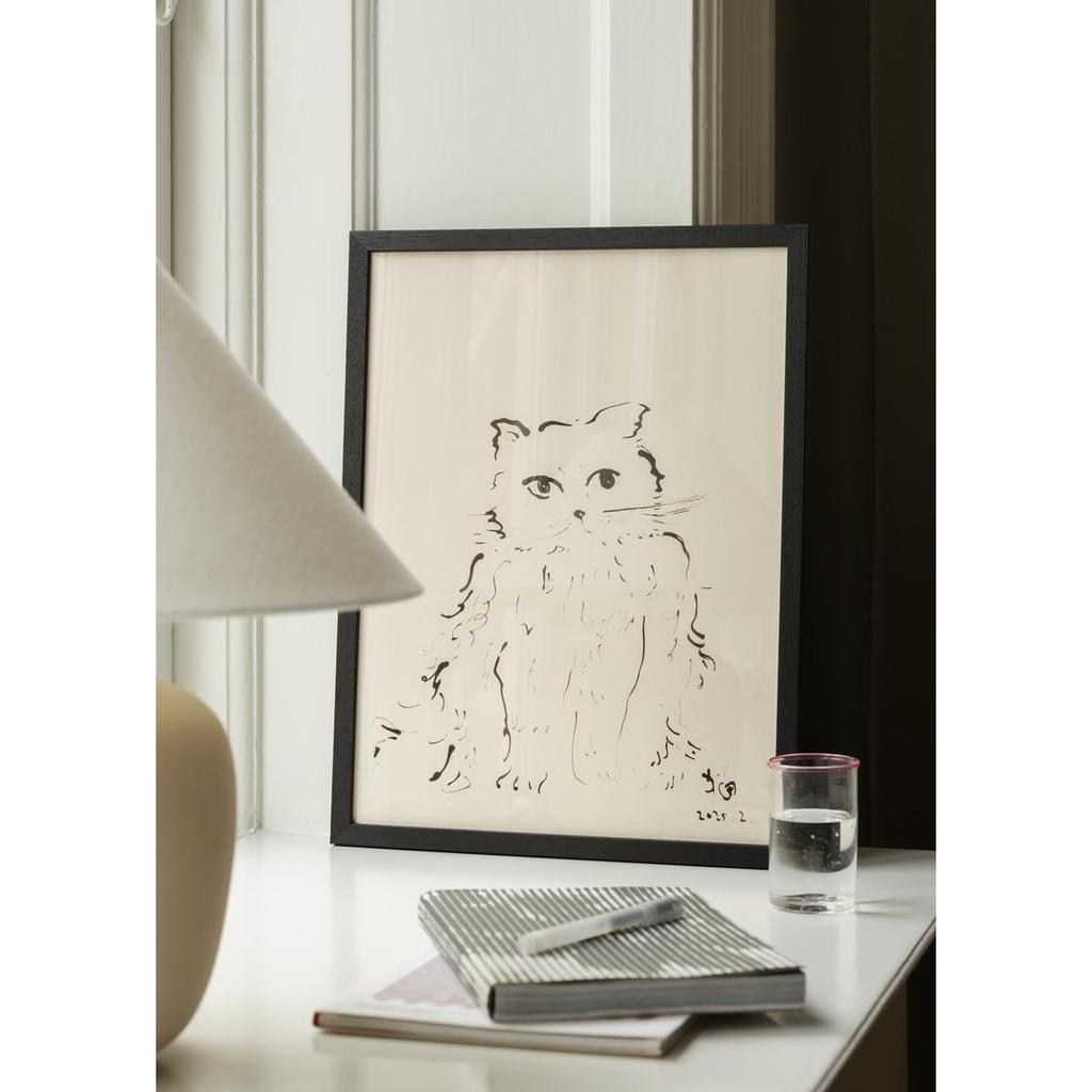 THE POSTER CLUB Art Print Cat 30x40cm by Oamul Nordic Minimalist Poster Home Decor