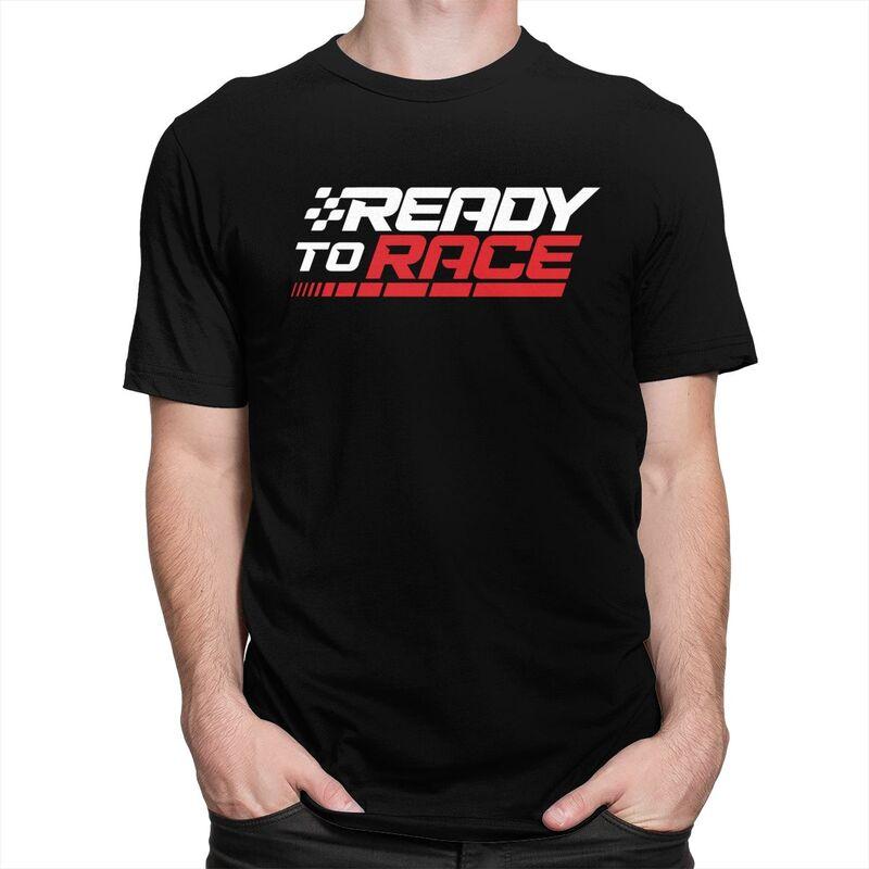 Custom Ready To Race T Shirts for Men 100 Cotton Tee Tops Motorcycle Rider Racing Sport Tshirts ShortSleeve Fashion Tshirt