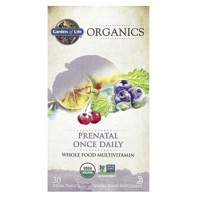 Bio, Einmal täglich, Pränatal, Vollwert-Multivitamin, Vegane Tabletten 30