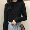 Navava Women Solid Inner VelveT Half Polo Long Sleeve T shirT nT3117