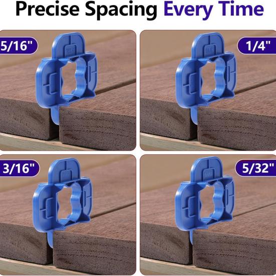 Deck Gasket 1 Spacer Tool 4-in-1 Multi-Size Floor Spacers Hardwood Floor Spacing Tool Anti-corrosive Wood Spacer Tool