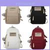 Ulzzang Canvas Backpack For Girls Korean Style Fashionable Streetwear Nylon Material Cow Print Design