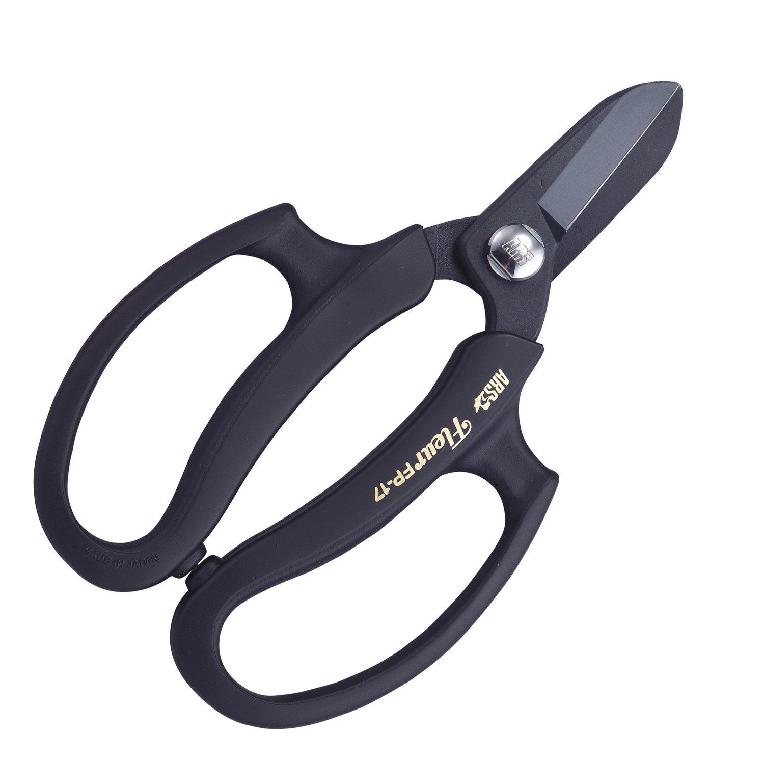 Ars Corporation Professional Floral Scissors Fleur (Black) FP-17-BK