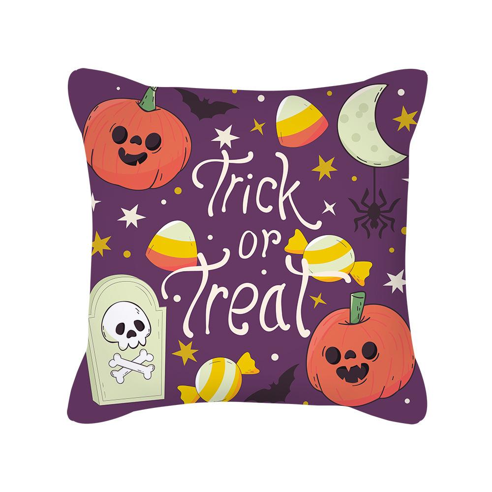 New Halloween Pillowcase Halloween Pillowcase Pumpkin Home Cushion Office Lumbar Backrest