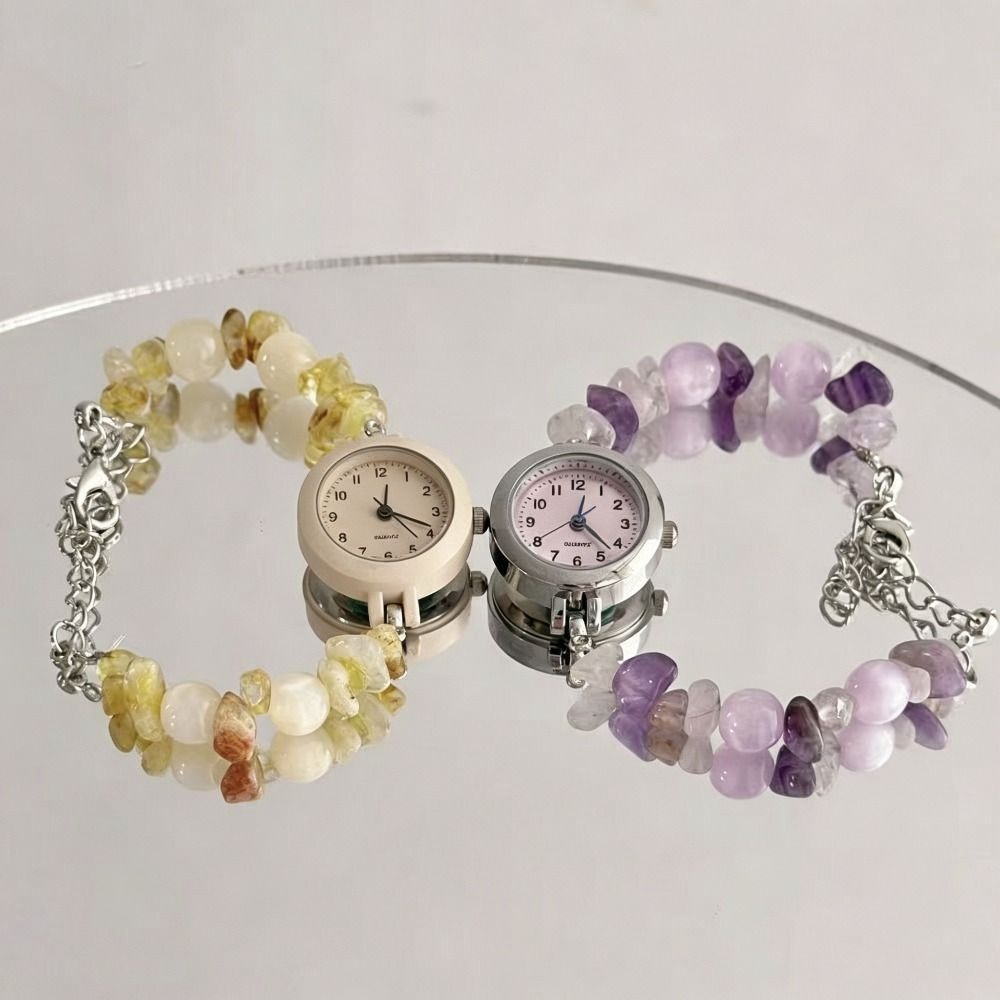 Beaded Bead Chain Watch Dopamine Quartz Watch New Bracelet Watch  Women Girls