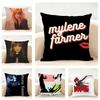 Französische Sängerin Mylene Farmer Kissenbezug Leinen Kissenbezug Weich Für Sofa Bett Wohnzimmer Dekoration