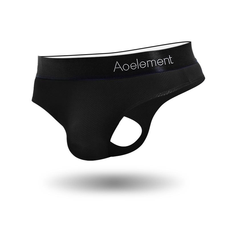 Men's Low-Rise Ice Silk T-Back Thong - Stretchy, Breathable & Cool Sports Underwear