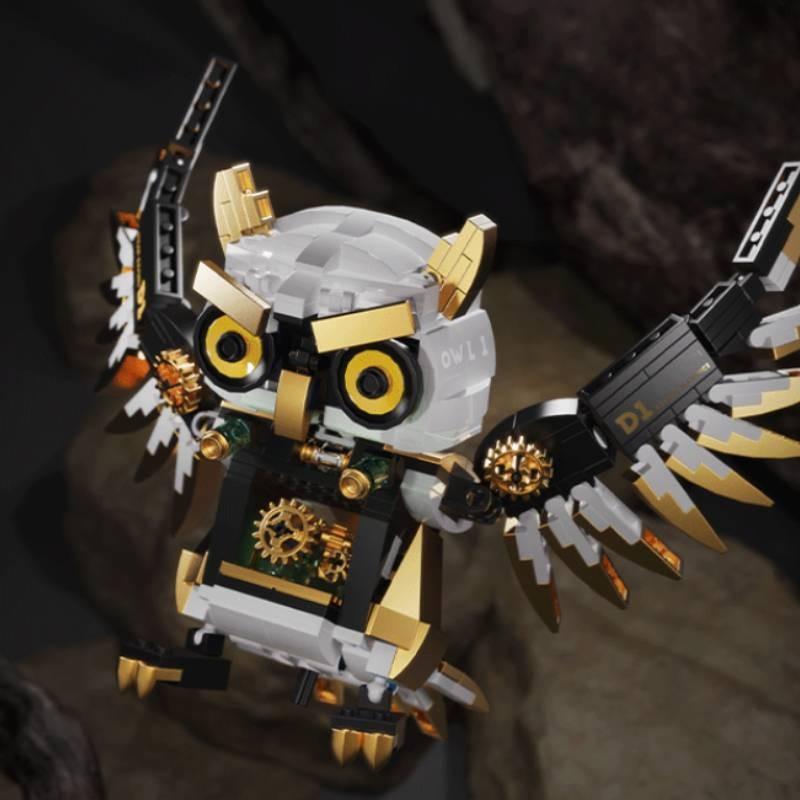 Owl Style Steampunk Plastic Assembly Building Block With Abs Plastic For Kid