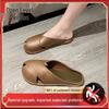 Heel Summerautumn Low Nonslip Womens Half Slippers Versatile Beach Sandals