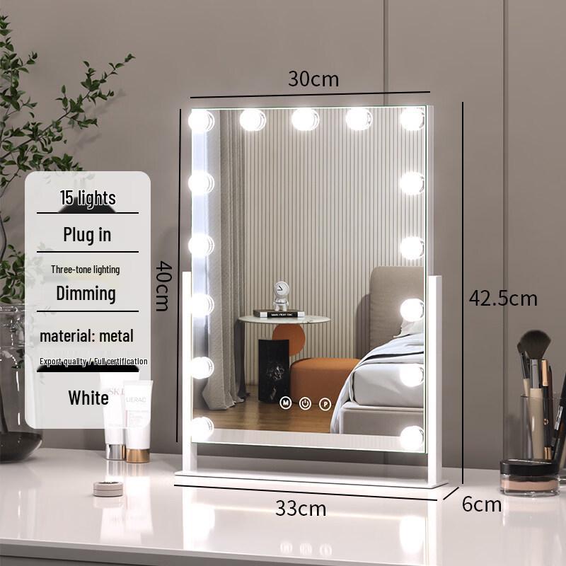 Поворотное умное настольное светодиодное зеркало для макияжа