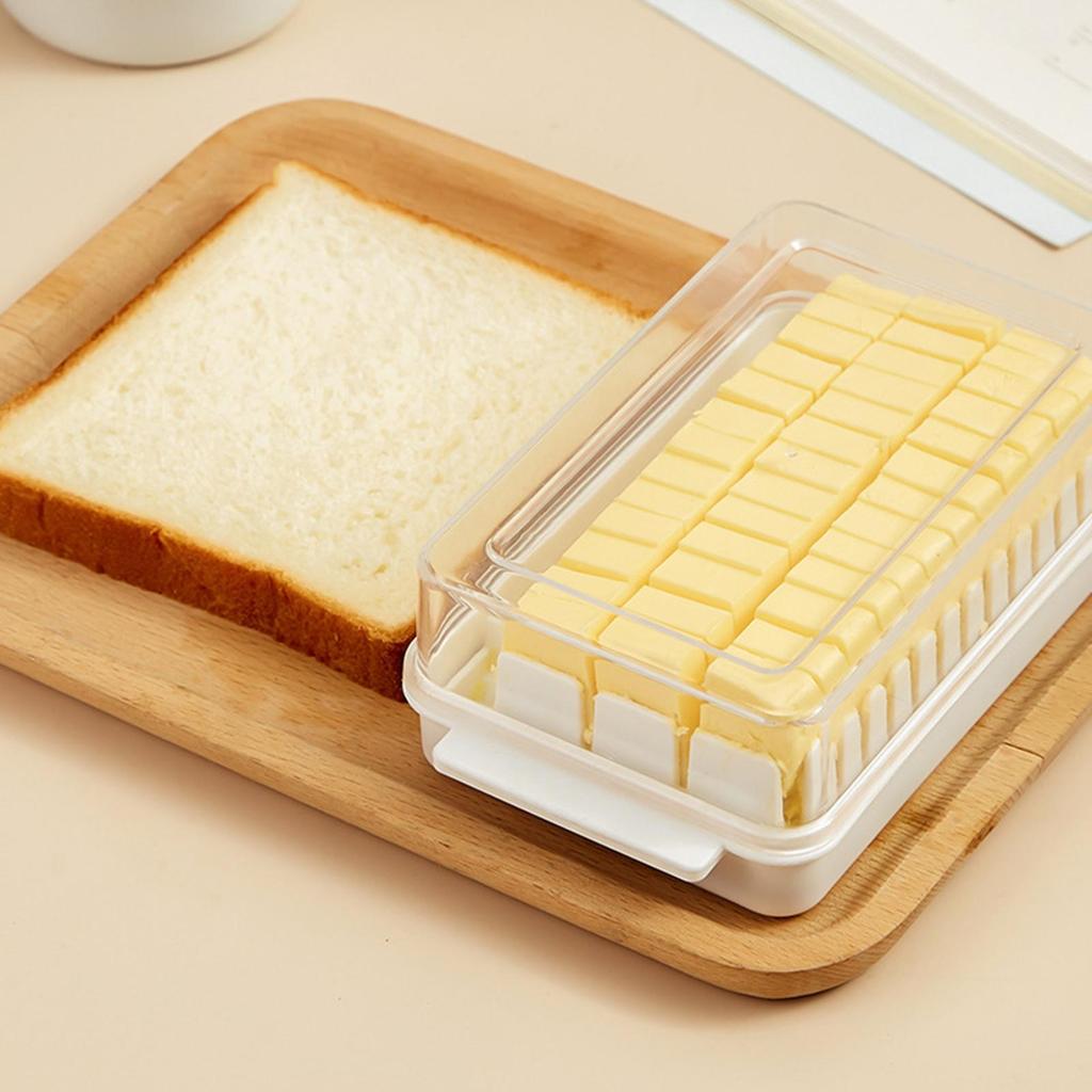 Butter Slicer Butter Cutting Box With Lid Multifunctional Slicing Tool Removable Cheese Cutting Container For Home Pantry Fridge