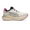 New Asics GEL NIMBUS 27 Rebound Low Top Sports Running Shoes Women's White Silver Gray 1012B872-100