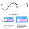 Effective Blue Light Filtering Eyeglasses for Digital Device User Reading Writing Gold Color Frame Glasses for Adult