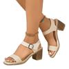 Fashion 2025 Fashion Buckle Strap Women's Sandals Summer New Open Toe Versatile Casual Plus Size Best Seller Comfortable Heeled Sandals