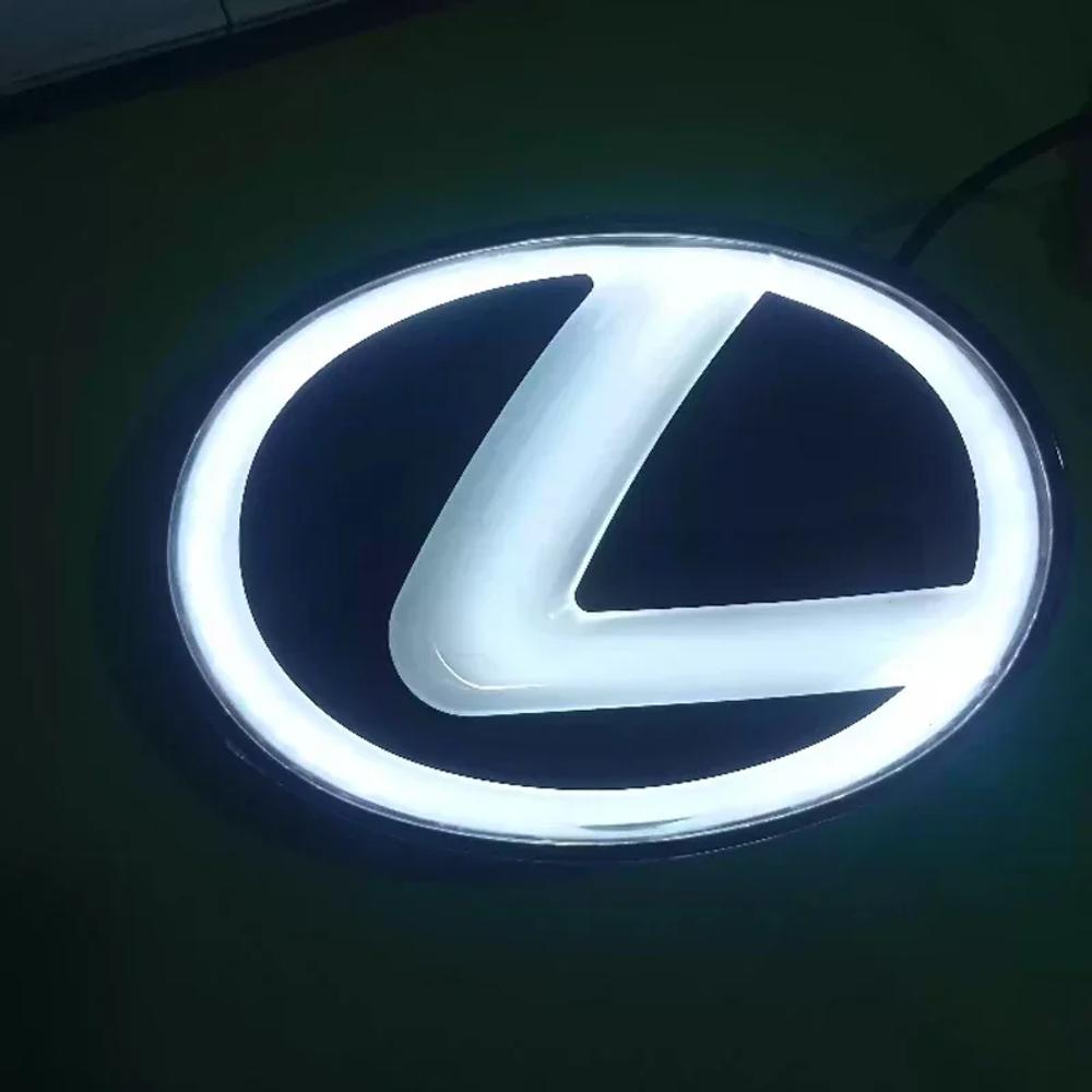 JEQS5 For Lexus grille illuminated emblem LED Lights High Brightness Glowing Light Waterproof Car Front Emblem Rear Modified Badge
