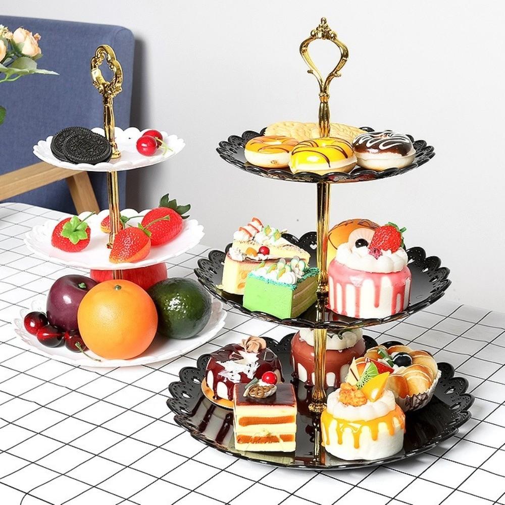 Plastic Fruit Tray Rack Removable Pastry Stand Dessert Plate Stand Pastries Cupcakes Snacks