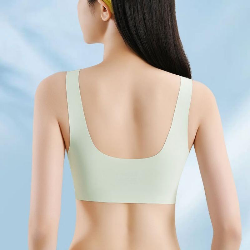 Factory Wholesale Seamless Stage 2 Sports Training Vest for Puberty Girls Developmental Inner Undergarment for Teenage Growing Kids