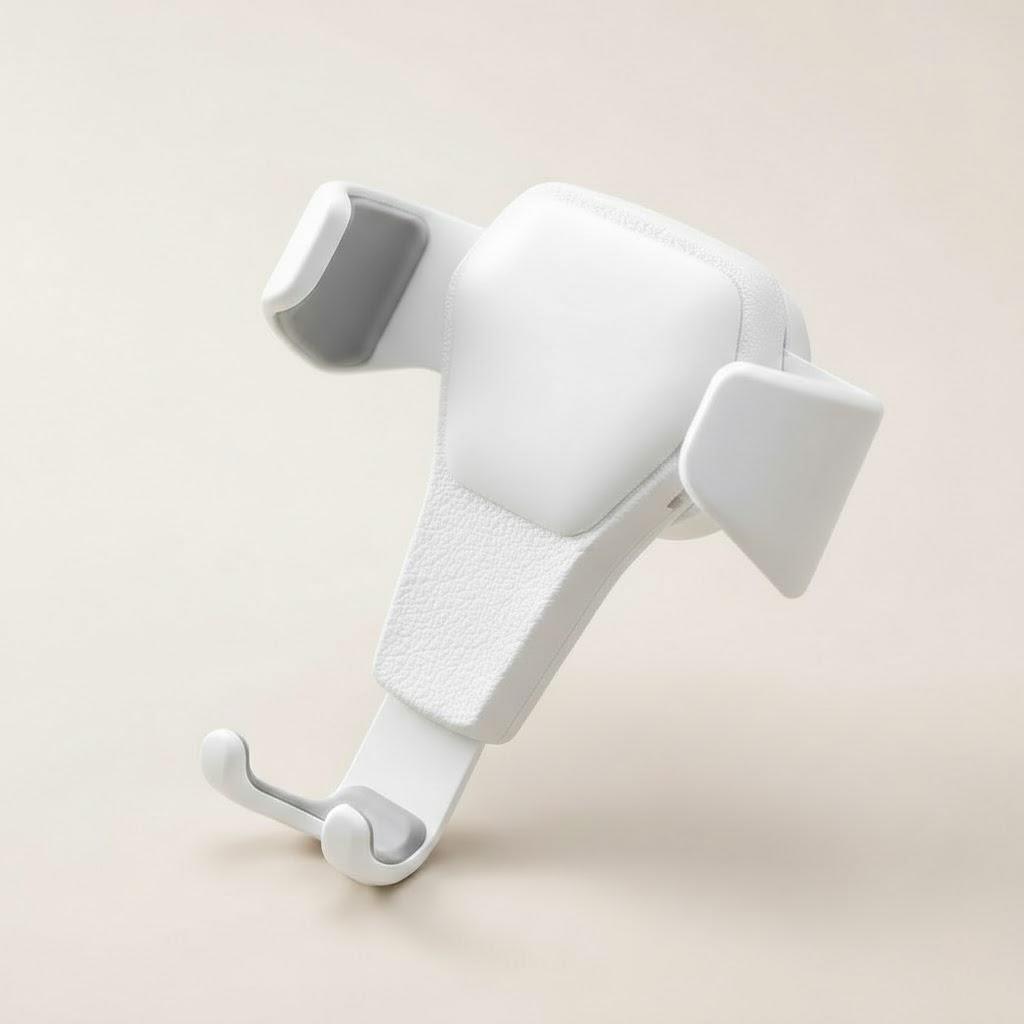 

Gravity Car Phone Mount Vent Clip Anti Shake Universal Holder for iPhone Android Smartphones One Hand Use белый