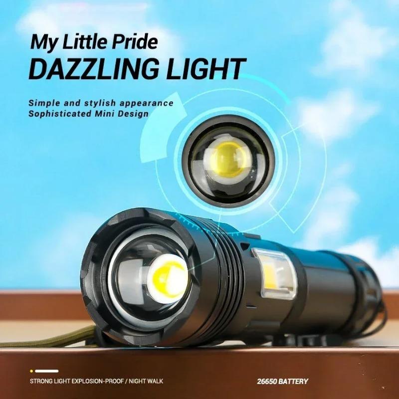 5000LM XHP50 Powerful Led Flashlight High Power Torch Light Rechargeable Tactical Flashlight 18650 Usb Camping Lamp